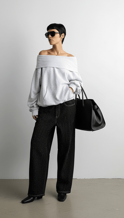 Chiara | Felpa Oversized con Collo-Cappuccio