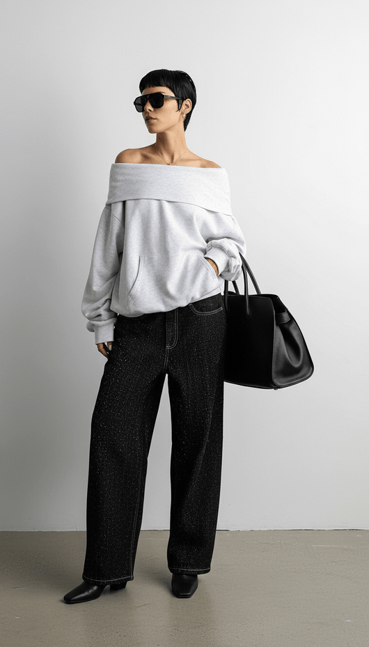 Chiara | Felpa Oversized con Collo-Cappuccio