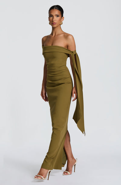 Abito Maxi Addie - Verde Oliva Scuro
