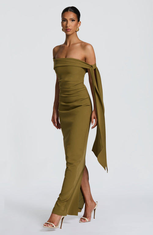 Abito Maxi Addie - Verde Oliva Scuro