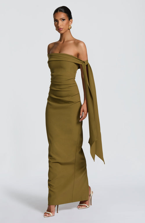 Abito Maxi Addie - Verde Oliva Scuro