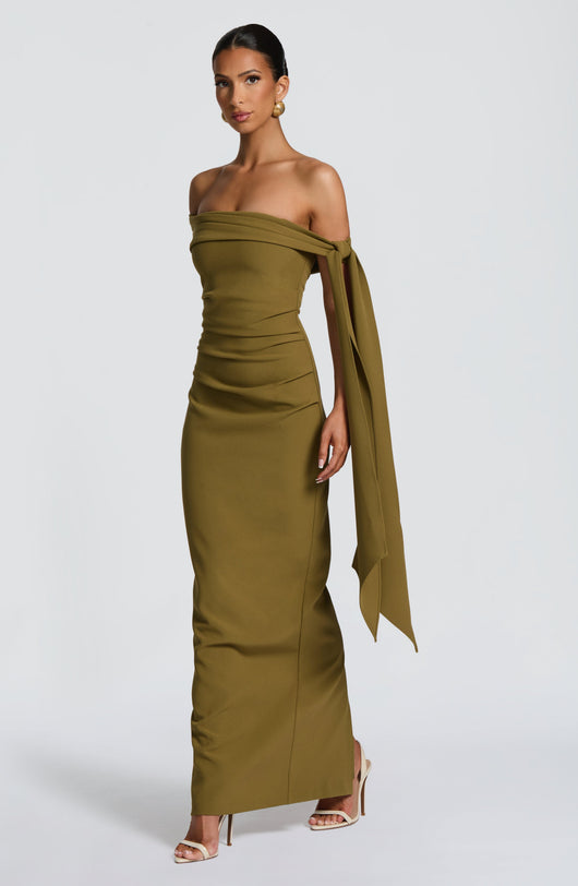 Abito Maxi Addie - Verde Oliva Scuro