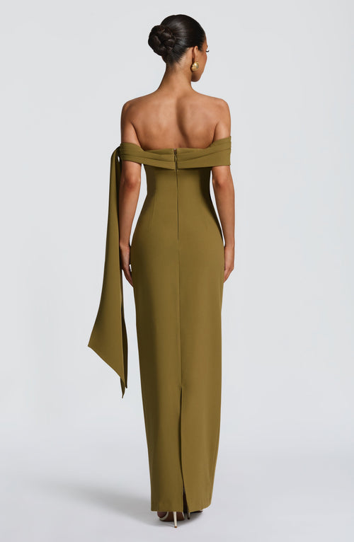 Abito Maxi Addie - Verde Oliva Scuro