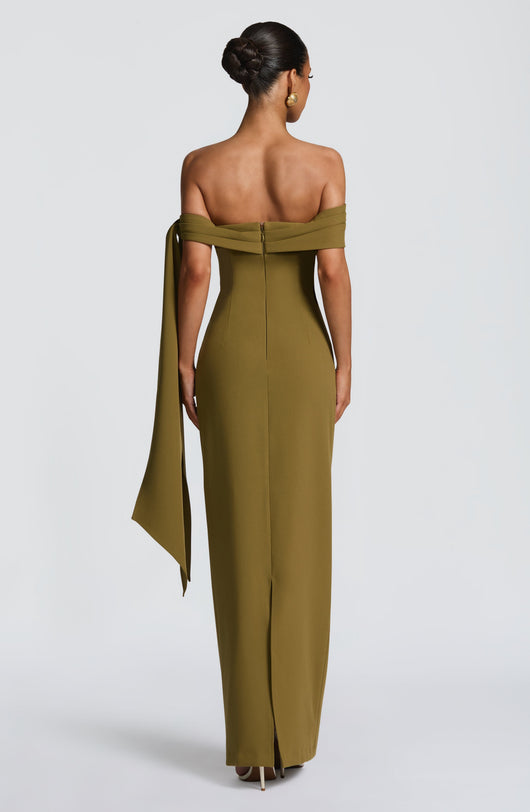 Abito Maxi Addie - Verde Oliva Scuro