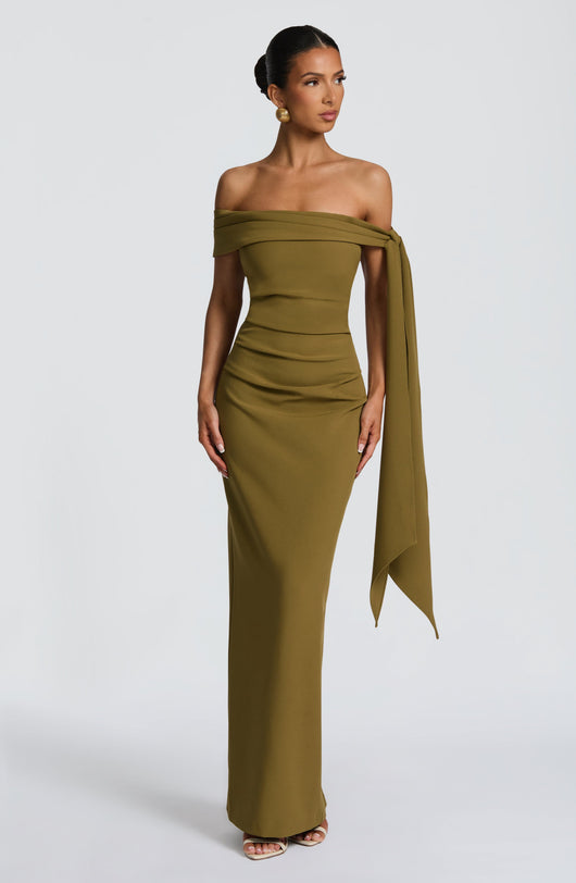 Abito Maxi Addie - Verde Oliva Scuro
