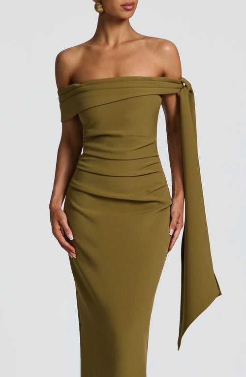 Abito Maxi Addie - Verde Oliva Scuro