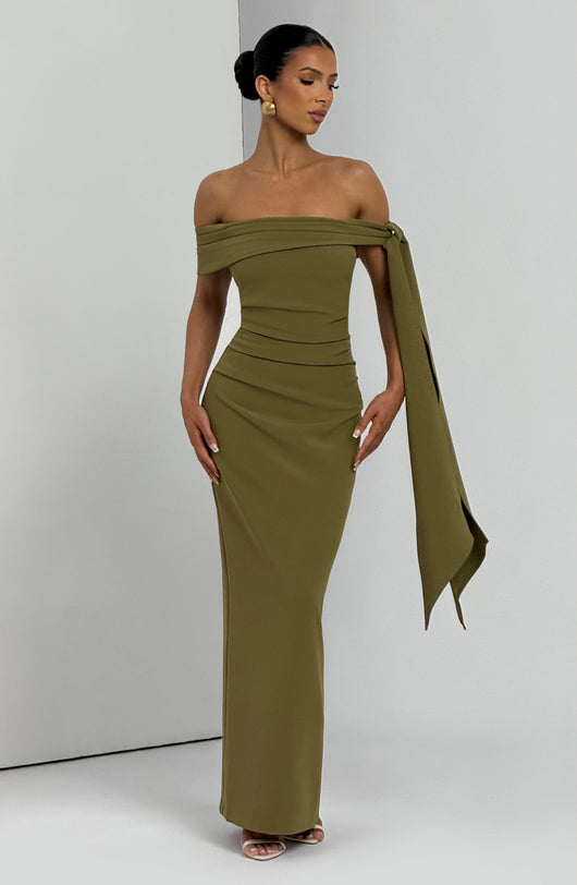Abito Maxi Addie - Verde Oliva Scuro