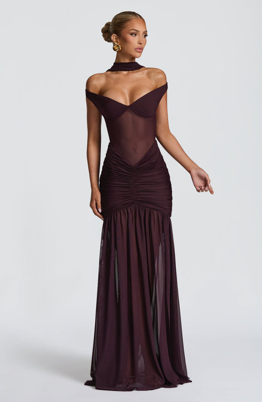 Abito Maxi Alaia - Prugna