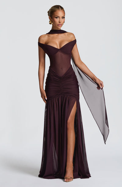 Abito Maxi Alaia - Prugna