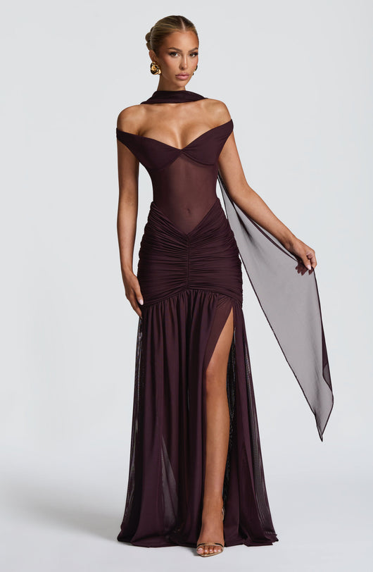Abito Maxi Alaia - Prugna