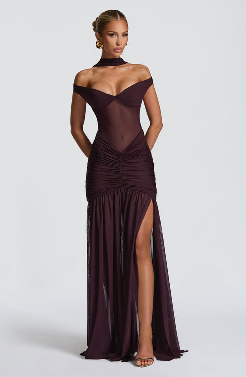 Abito Maxi Alaia - Prugna