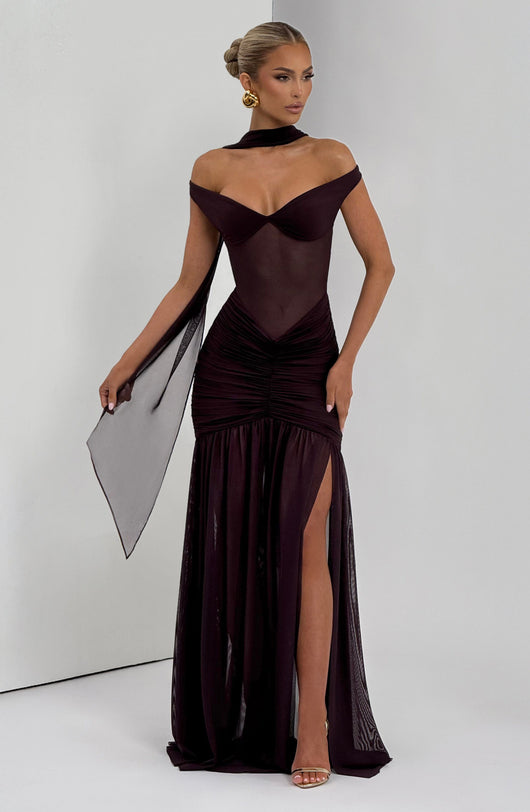 Abito Maxi Alaia - Prugna