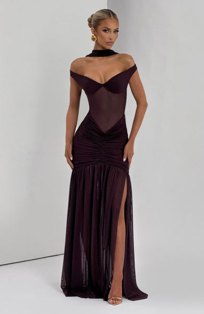 Abito Maxi Alaia - Prugna