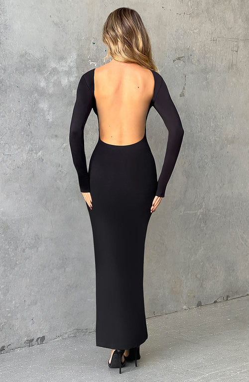 Vestito Maxi Aleena - Nero Jet