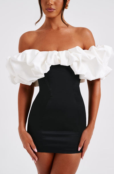 Abito Mini Allie - Nero/Bianco