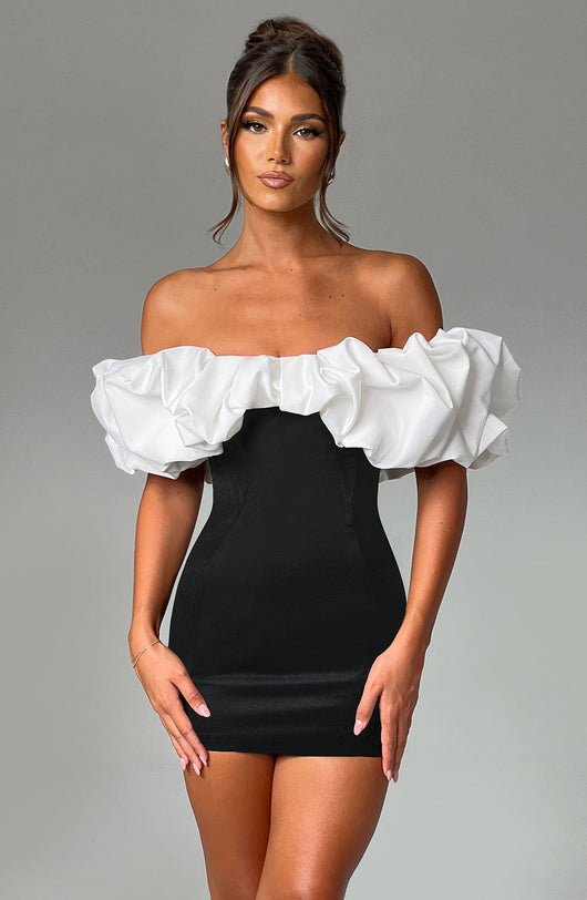 Abito Mini Allie - Nero/Bianco