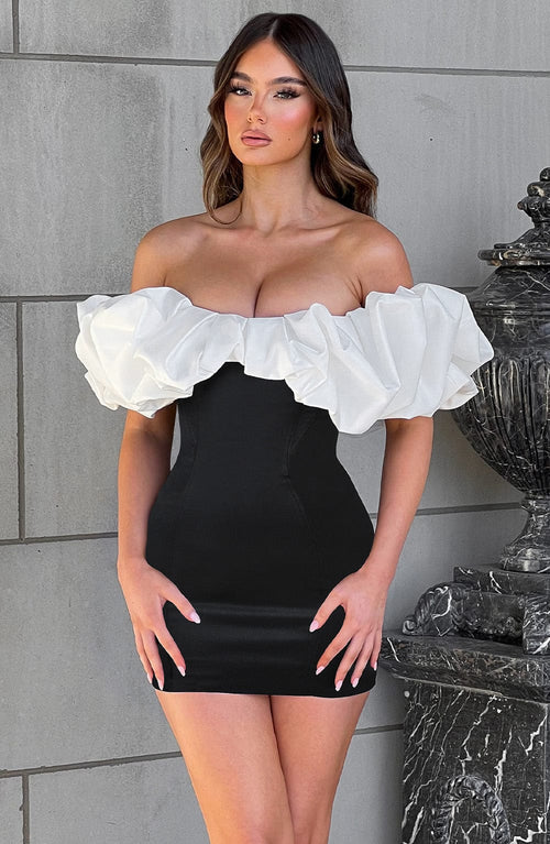 Abito Mini Allie - Nero/Bianco