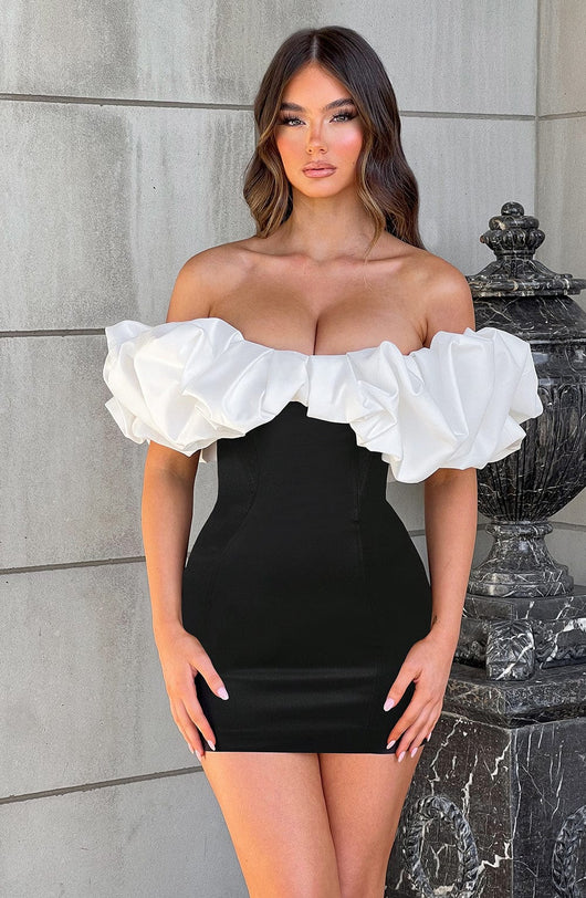 Abito Mini Allie - Nero/Bianco