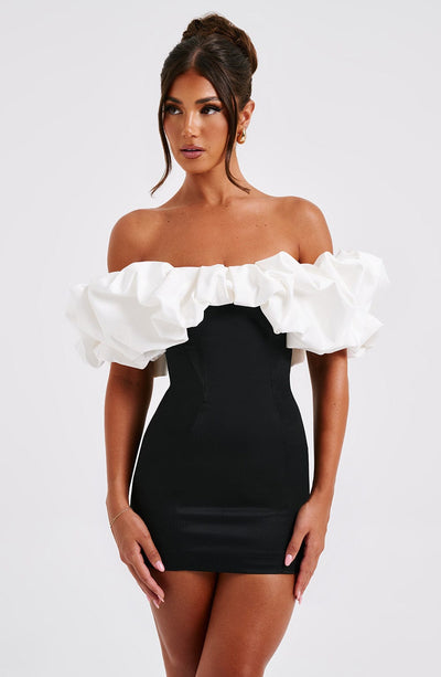 Abito Mini Allie - Nero/Bianco