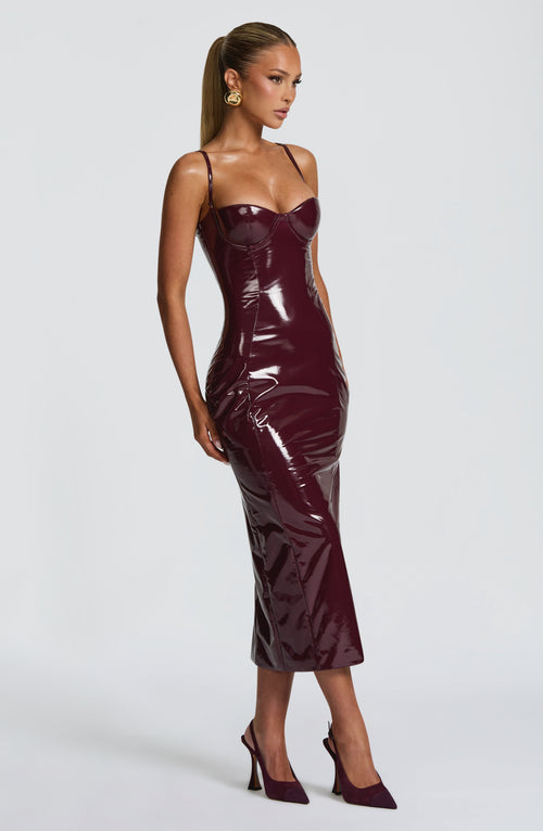 Abito Midi Amala - Lacca Ciliegia
