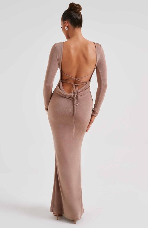 Abito Maxi Anastassia - Cioccolato