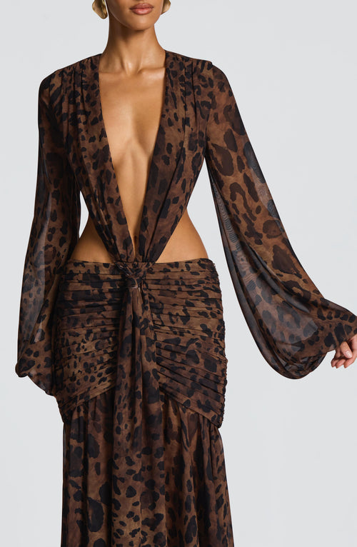 Abito Maxi Andrina - Stampa Leopardo