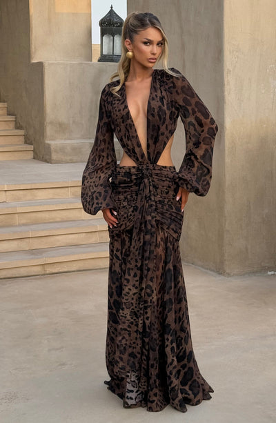 Abito Maxi Andrina - Stampa Leopardo