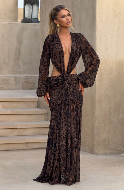 Abito Maxi Andrina - Stampa Leopardo
