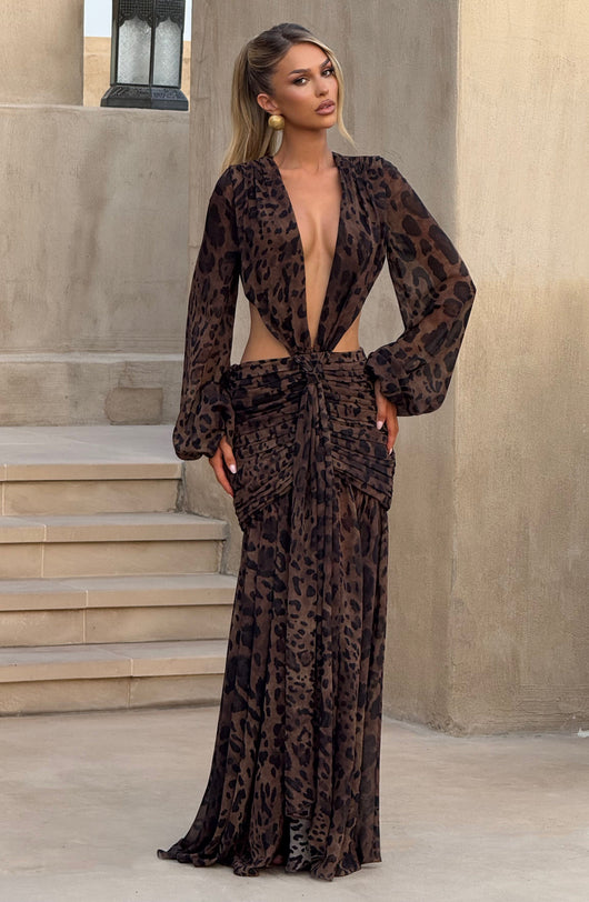 Abito Maxi Andrina - Stampa Leopardo