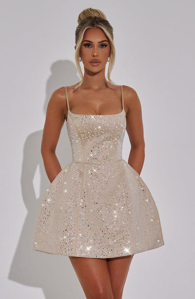 Abito Mini Angelique - Champagne