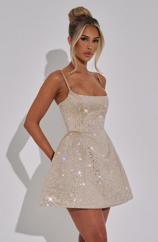 Abito Mini Angelique - Champagne