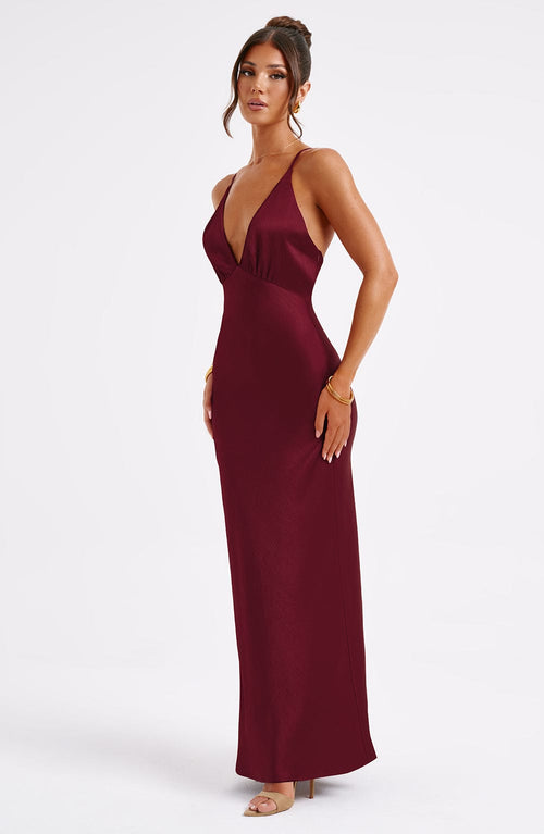 Abito Maxi Anja - Borgogna