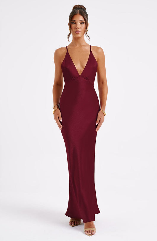 Abito Maxi Anja - Borgogna