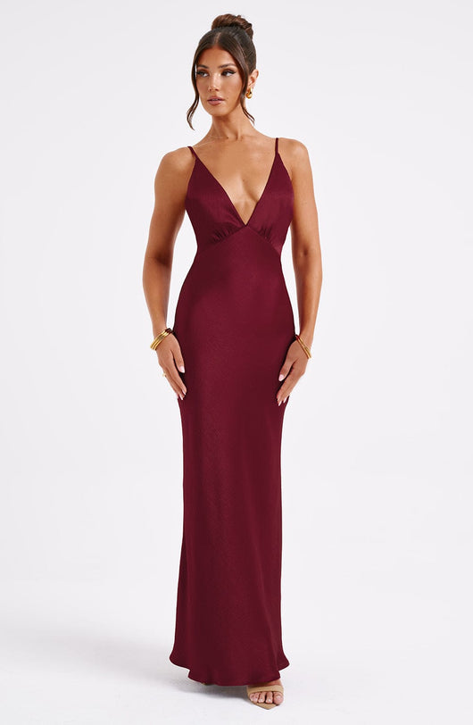 Abito Maxi Anja - Borgogna