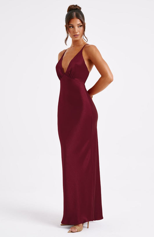Abito Maxi Anja - Borgogna