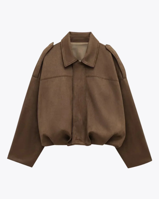 Fabiane | Giacca Oversize in Suede per Donne – Calda & Elegante