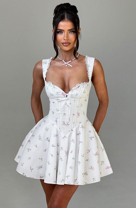 Abito Mini Antonella - Stampa Floreale Multicolore