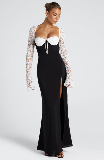 Abito Maxi Aria - Nero/Bianco