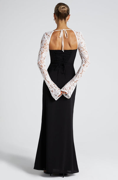 Abito Maxi Aria - Nero/Bianco
