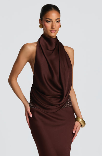 Abito Maxi Armelle - Marrone Prugna