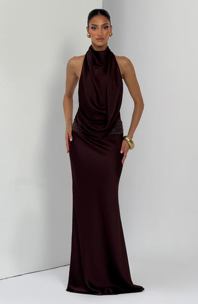 Abito Maxi Armelle - Marrone Prugna