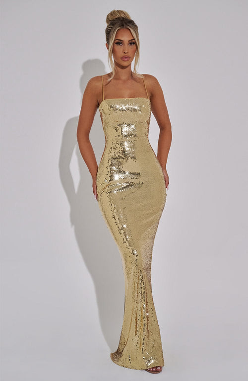 Abito Maxi Atari - Oro