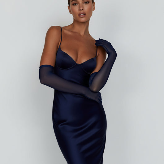 Abito Maxi Athena - Blu Navy