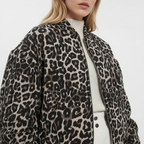 Leo | Giacca Bomber con Stampa Leopardo