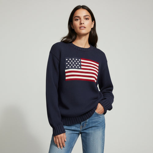 Sofie | Maglione con Bandiera Americana