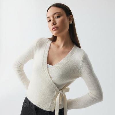 knitted wrap cardigan