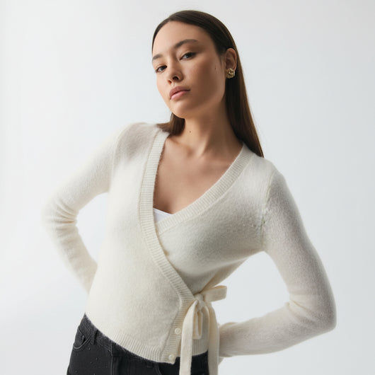 knitted wrap cardigan
