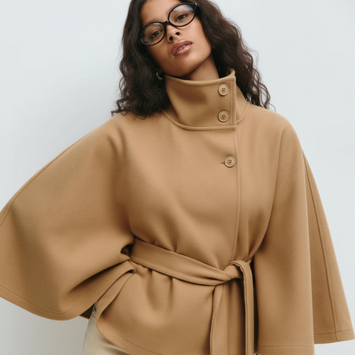 Loreza | Cappotto Elegante per Donne con Cintura & Collo Alto