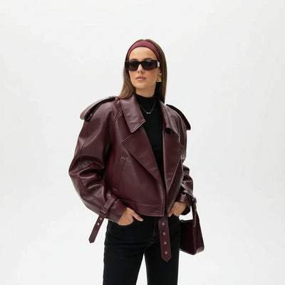 LINA | GIACCA IN PELLE AUTUNNALE ELEGANTE