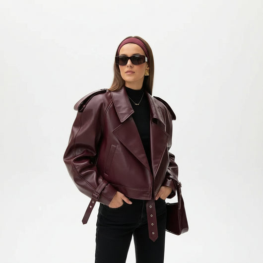 LINA | GIACCA IN PELLE AUTUNNALE ELEGANTE